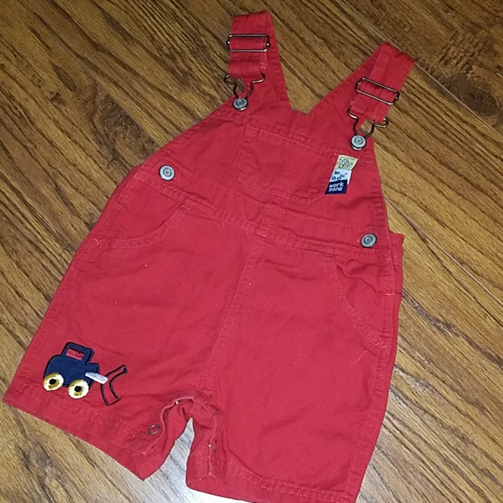 Carter's red shorts overalls